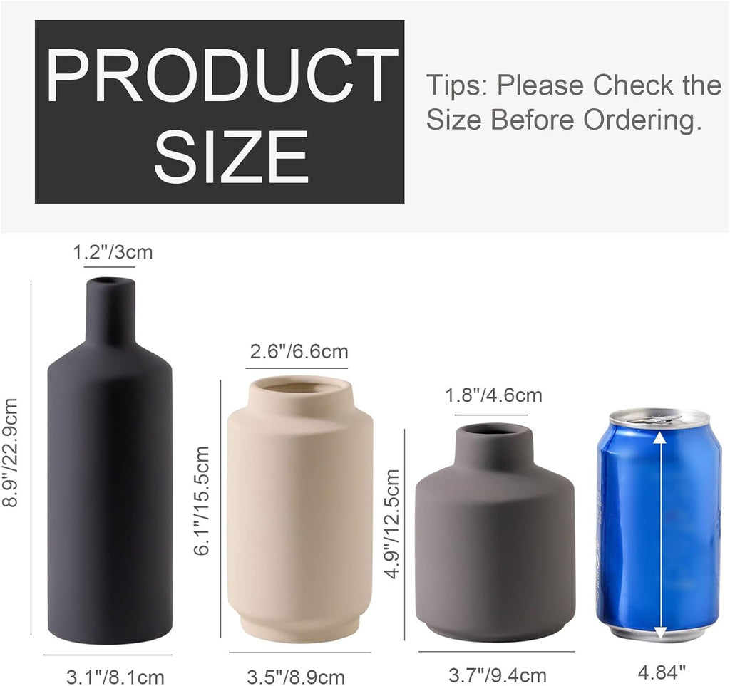 The Ceramic Vase Set of 3